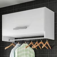 Armário Multiuso Aéreo Cabideiro Grécia L03 Branco - 2