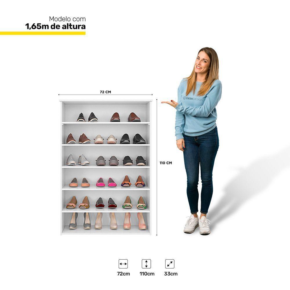 Armário Sapateira Multi Laís 5 Prateleiras Branco - 3