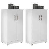 Kit 2 Armários Organizador Multi Rosana 2 Portas Branco - 1
