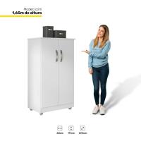Kit 2 Armários Organizador Multi Rosana 2 Portas Branco - 2