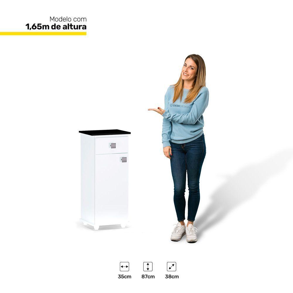 Balcão Bebedouro Multiuso Karol Com Gaveta E 01 Porta Branco - 2