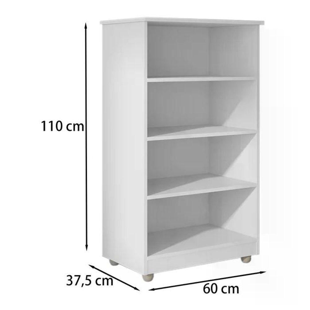 Armario Multiuso 2 Portas Rosana Branco Reajl Moveis Branco - 4