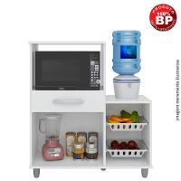 Kit 2 Armários Multiuso Fruteira LumilMóveis Branco/Castanho - 6