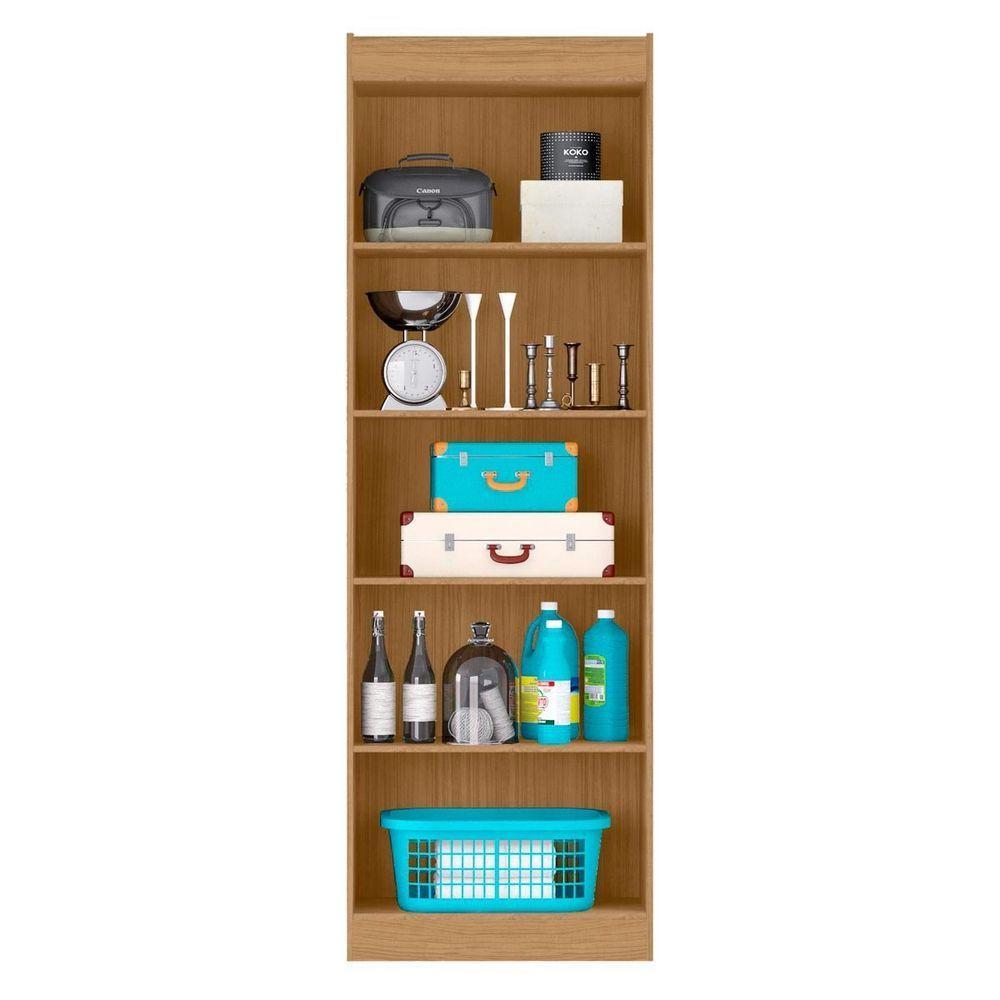 Armário Multiuso Com 2 Portas E 4 Prateleiras Cor Atacama Off White Aramóveis - 2