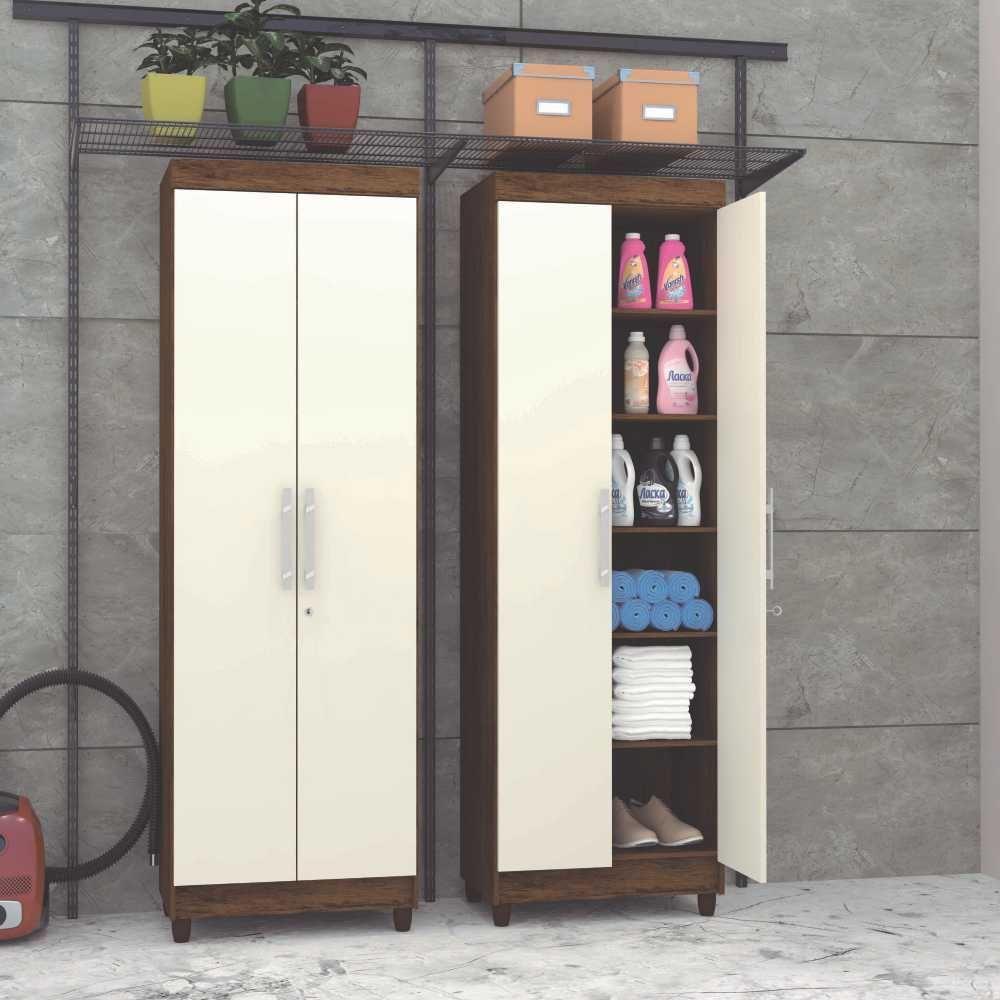 Multiuso 2 Portas Line 1004591 Imbuia Rustico Champanhe - 4