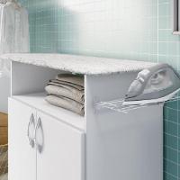 Balcão Notável Em Mdp 2 Portas Com Tabua Criativa Branco - 2