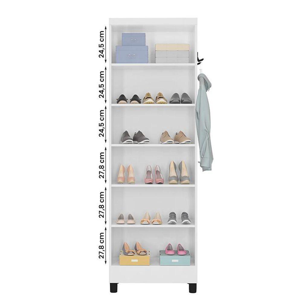 Armario Organizador Multiuso 879 Com Suportes Branco Branco - 2