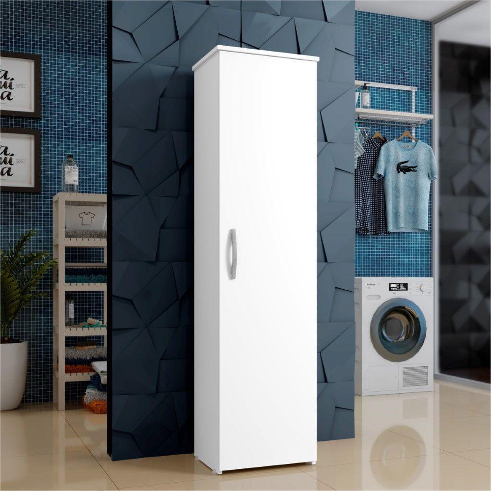 Armário Multiuso Jasmim Branco 1 Porta Kaiki Móveis Branco - 2