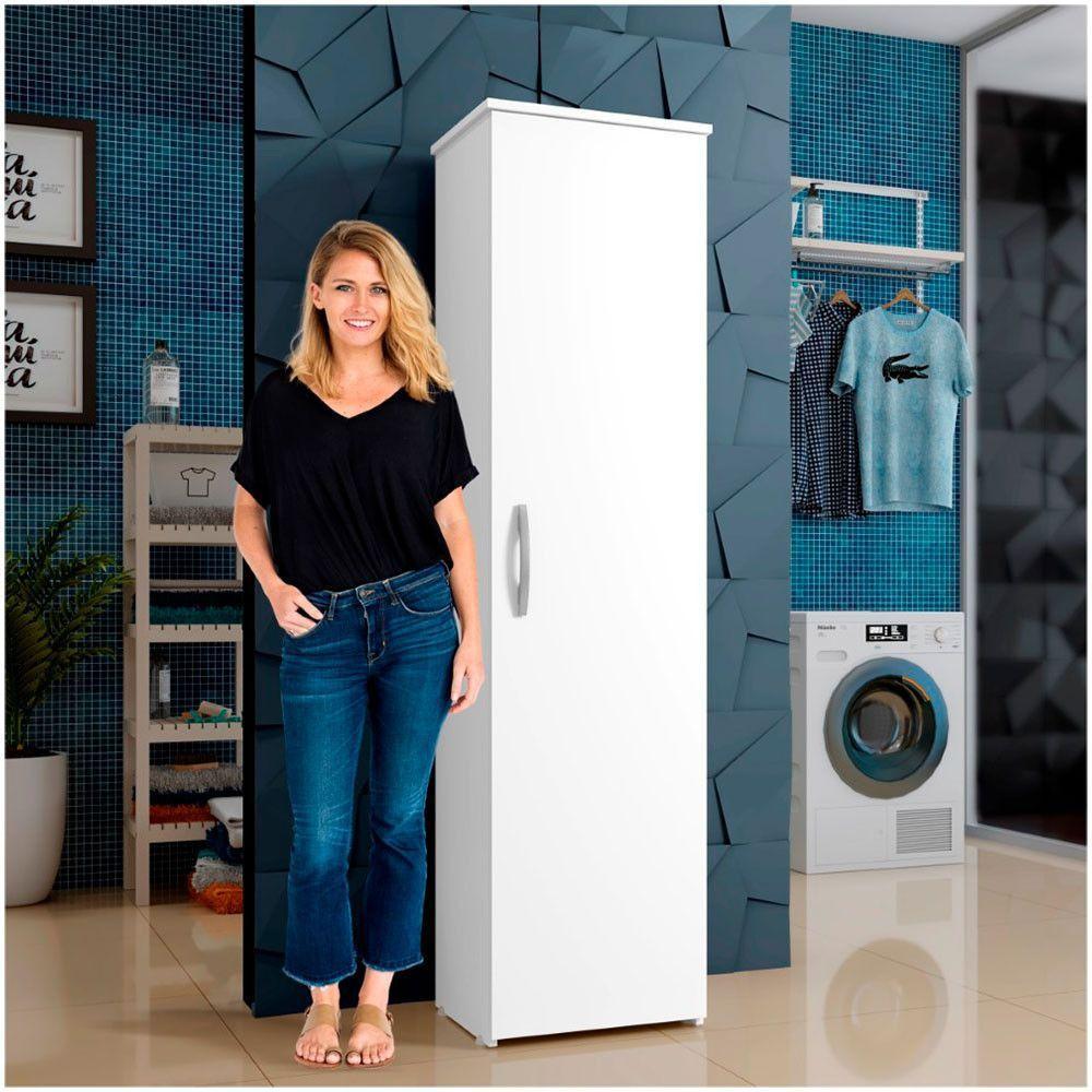 Armário Multiuso Jasmim Branco 1 Porta Kaiki Móveis Branco - 6