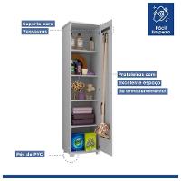 Armário Multiuso Jasmim Branco 1 Porta Kaiki Móveis Branco - 8