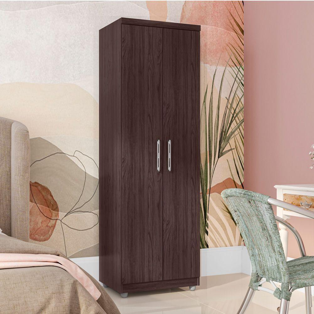 Armário Multiuso 2 Portas Sabrina Castanho 1088 Ajl Móveis - 3