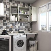 Lavanderia 2 Peças Lis Crema Com Branco Mat Crema Com Branco - 4