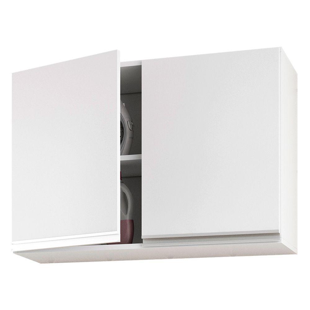 Armário De Parede 80cm Com 02 Portas 100% Mdf Branco - 2