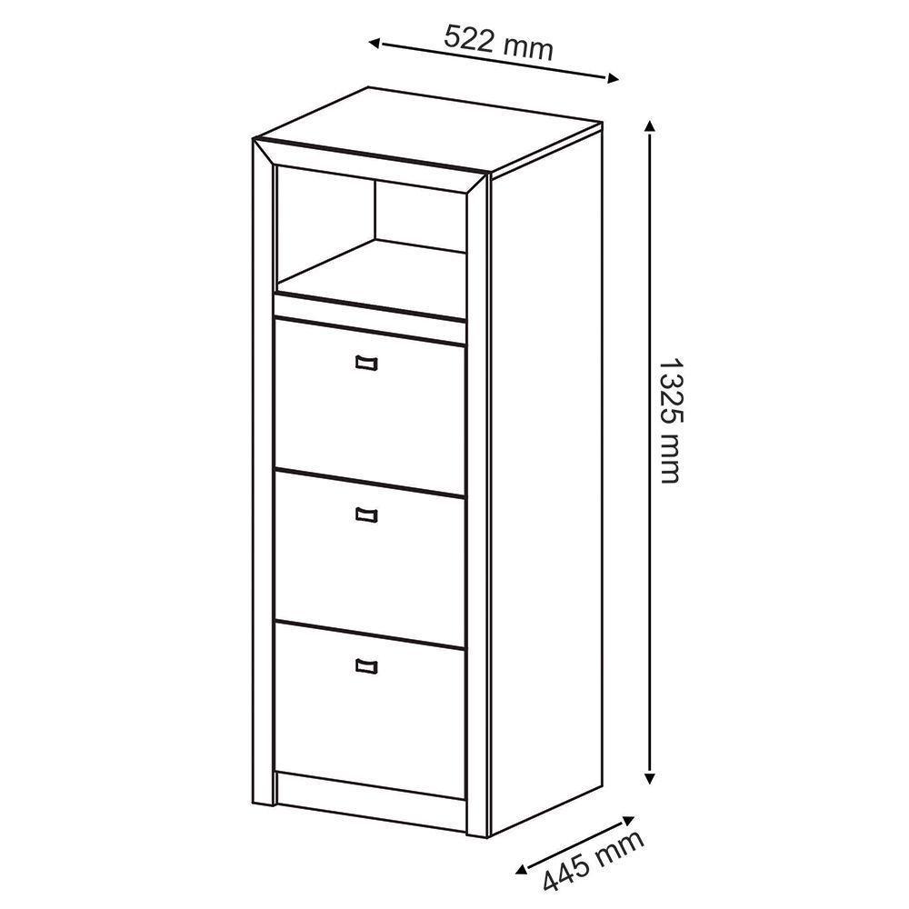 Armário Arquivo Para Escritório Home Office Mdp Nogal - 6