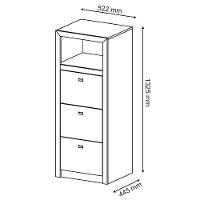 Armário Arquivo Para Escritório Home Office Mdp Nogal - 6