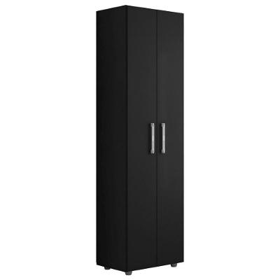 Armário Multiuso 2 Portas 4 Prateleiras Beatriz Preto Fosco - Ajl Móveis