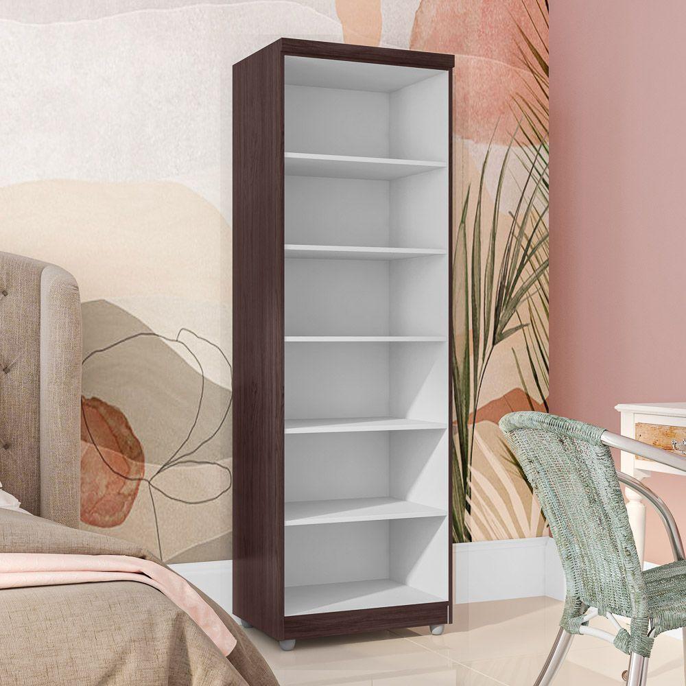 Armário Organizador Multiuso 2 Portas E 6 Nichos Castanho - 3