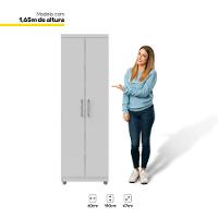Kit 2 Armários Multi 2 Portas E 6 Nichos Branco - 2