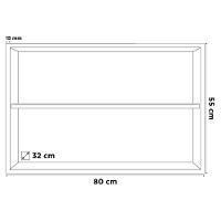 Kit Com 02 Armários Aéreo 80cm E 60cm 100% Mdf Branco - 6