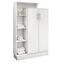 Armário Multiuso 2 Portas 6 Prateleiras Elite D02 Branco - 1