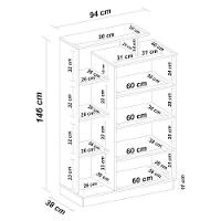 Armário Multiuso 2 Portas 6 Prateleiras Elite D02 Branco - 2