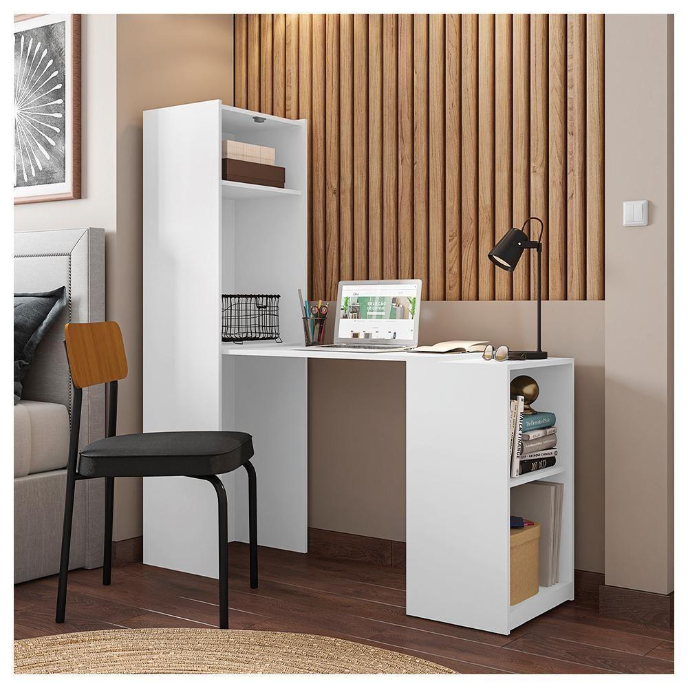 Armário Multiuso Com Mesa Auxiliar Mult Max Branco Caemmun - 7