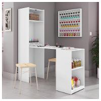 Armário Multiuso Com Mesa Auxiliar Mult Max Branco Caemmun - 7