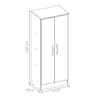 Armário Multiuso 2 Portas Vega Branco - 5