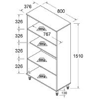 Armário Multiuso 2 Portas De Vidro Ditália E-957 Preto - 6