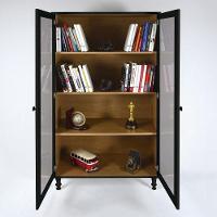 Armário Multiuso 2 Portas De Vidro Ditália E-957 Preto - 9