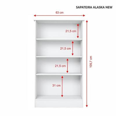 Armário Multiuso Sapateira 2 Portas Branco