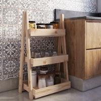 Organizador De Cozinha Multiuso Madeira Pinus Com Nichos - 2