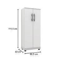 Armário Organizador Multiuso 2 Portas Ajl Móveis Branco - 5