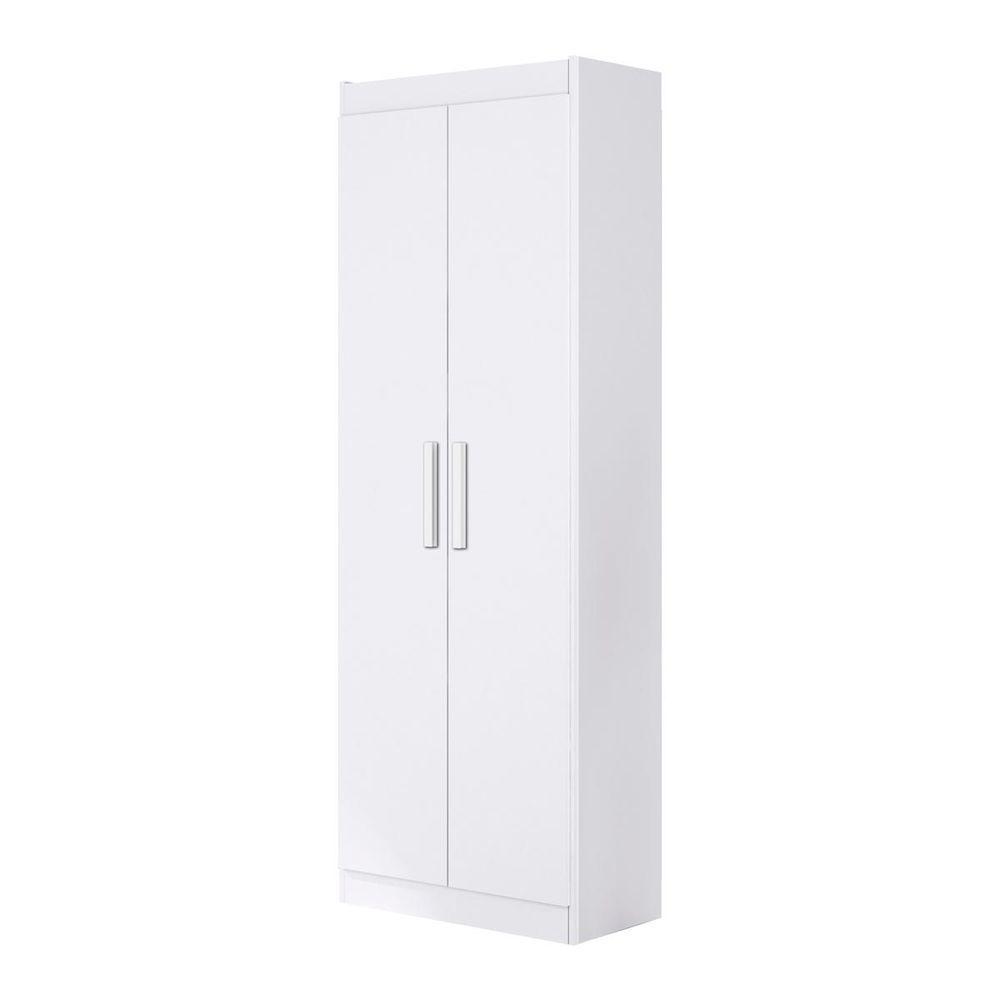 Armário Multiuso Com 2 Portas E 4 Prateleiras Cor Branco Aramóveis - 1