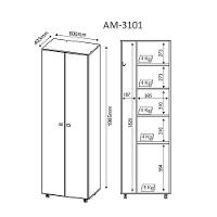 Armário Para Lavanderia 02 Portas Multiuso Am3101 Branco - 5