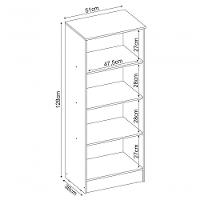 Armário Multiuso 2 Portas 3 Prateleiras Viena D02 Branco - Mpozenato - 3