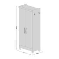 Armário Multi 2 Portas Linus 879 Branco Qmovi - 1