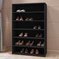 Kit 04 Armários Multiuso Sapateira 5 Prateleiras Preto - 4