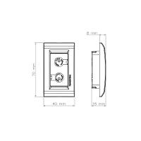 Placa Para Movel 1 Posto Tramontina Liz Grafite - 2
