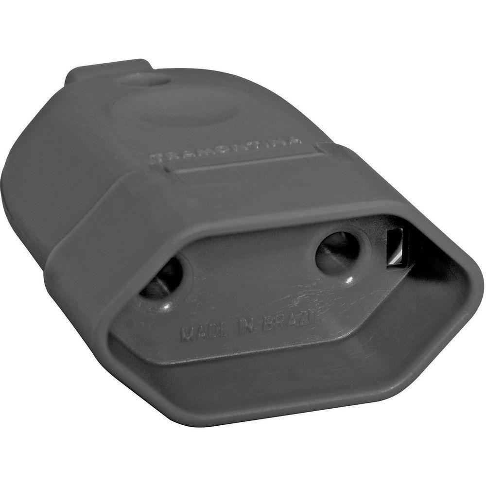 Plugue Fêmea 2p 10 A 250 V Tramontina Preto - 2