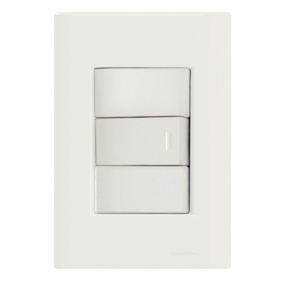 Conjunto 4X2 Com 1 Interruptor Simples 10 A 250 V Giz Branco - 2