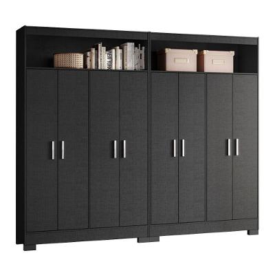 Armário Multiuso Duplo Nt4030 8 Portas Preto Tx Notável Móveis Preto Tx