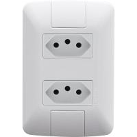 Conj 4x2 2 Tomadas 2p+t Tramontina Aria 20 A 250 V Branco - 2