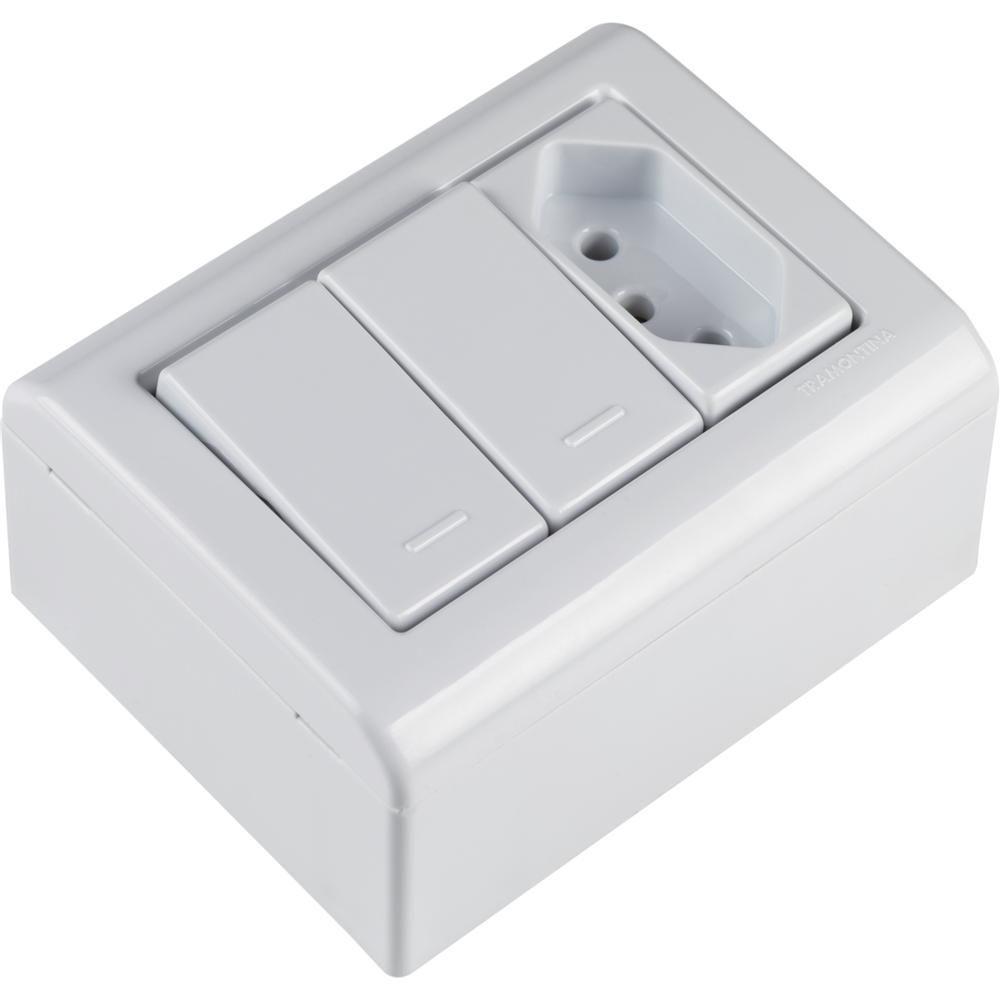 Caixa de Sobrepor 2 Interr 10A 250V e 1 Tomada 2p+t 10A 250V - 4