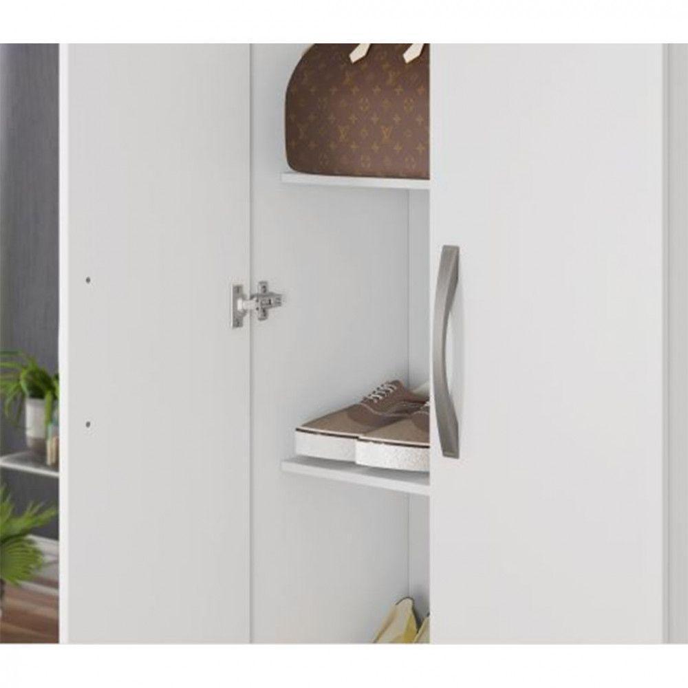 Armário Notável Multiuso 2 Portas Com Chave Freijo/Off White - 2