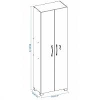 Armário Notável Multiuso 2 Portas Com Chave Freijo/Off White - 5