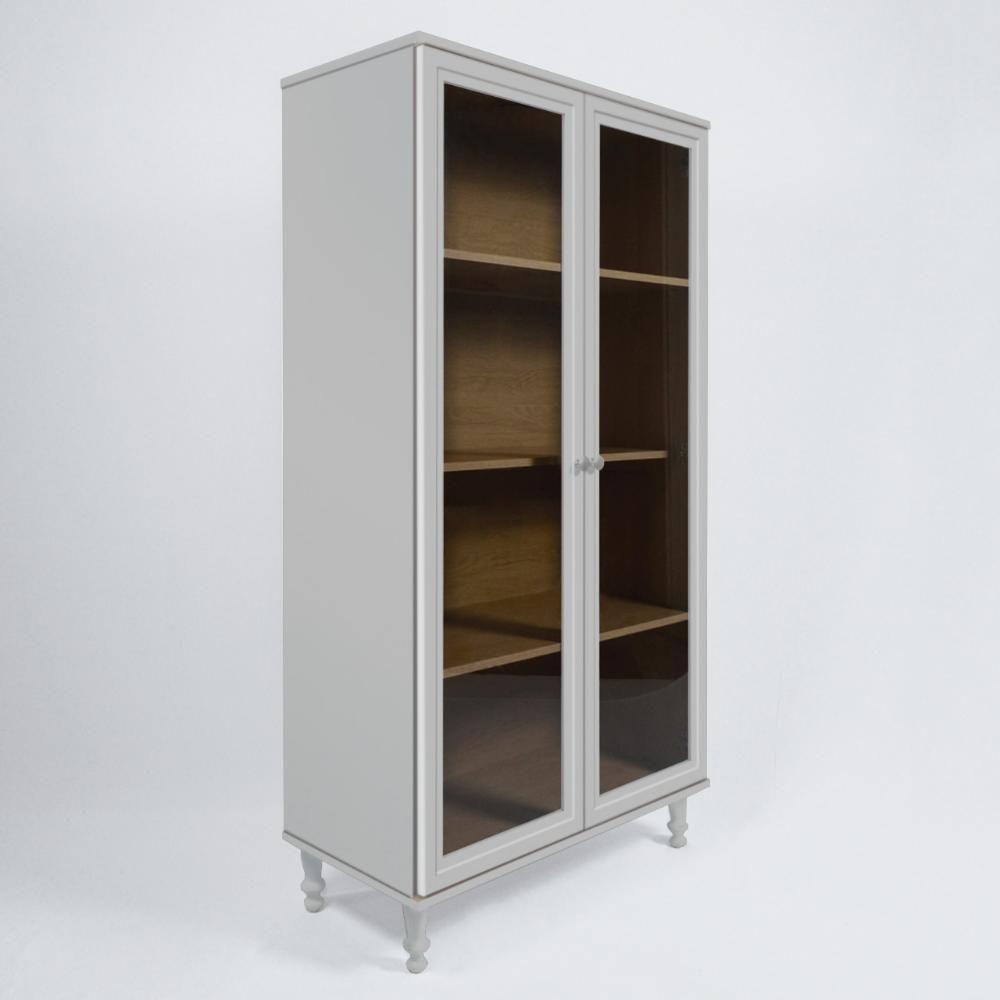 Armário Multiuso 2 Portas De Vidro Ditália E-957 Cinza - 7