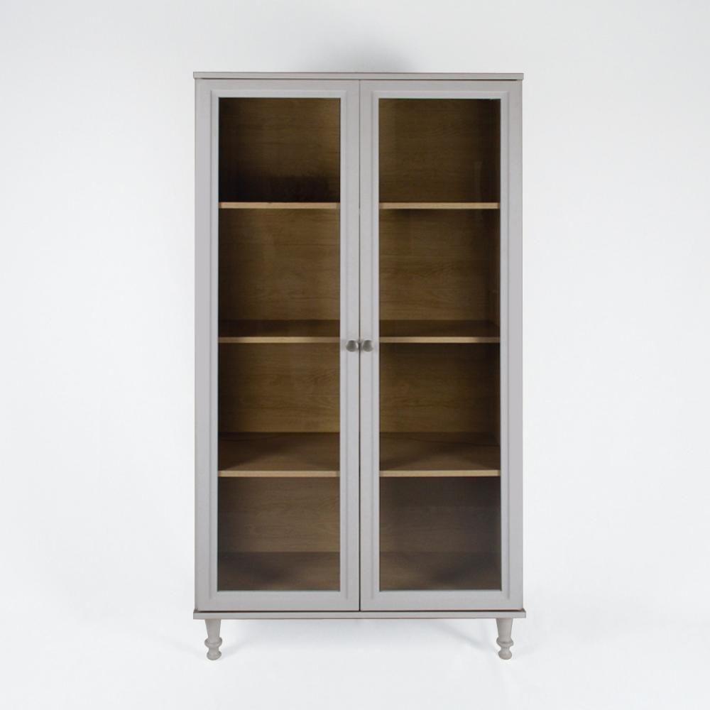 Armário Multiuso 2 Portas De Vidro Ditália E-957 Cinza - 8