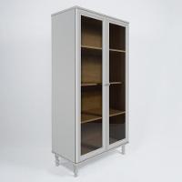 Armário Multiuso 2 Portas De Vidro Ditália E-957 Cinza - 7