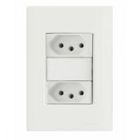 Conj 4x2 2 Tomadas 2p+t 20 A 250 V Tramontina Giz Branco - 2
